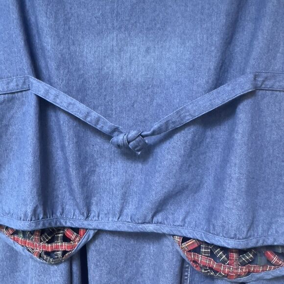 Victoria Jones Vtg 2 Pc Vest‎ Skirt Set Sz 1X~2X Teacher Denim Starburst Weave - Picture 6 of 16